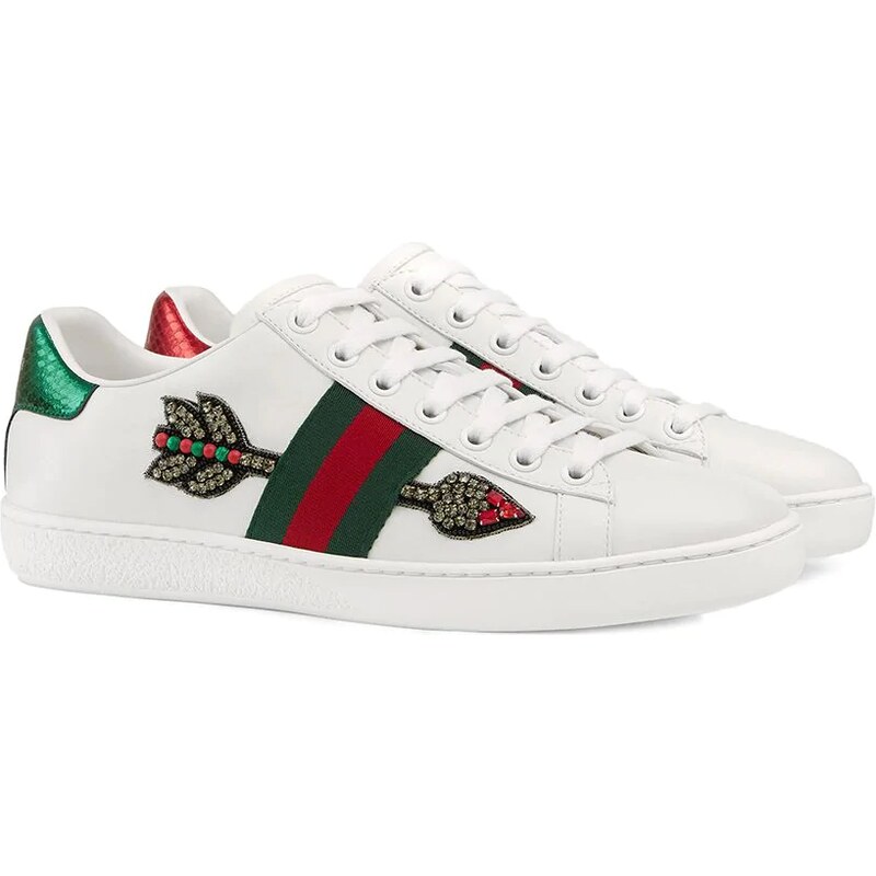 Gucci sneakers 'ace' con ricami - di colore bianco farfetch lacci bianco -  Stileo.it