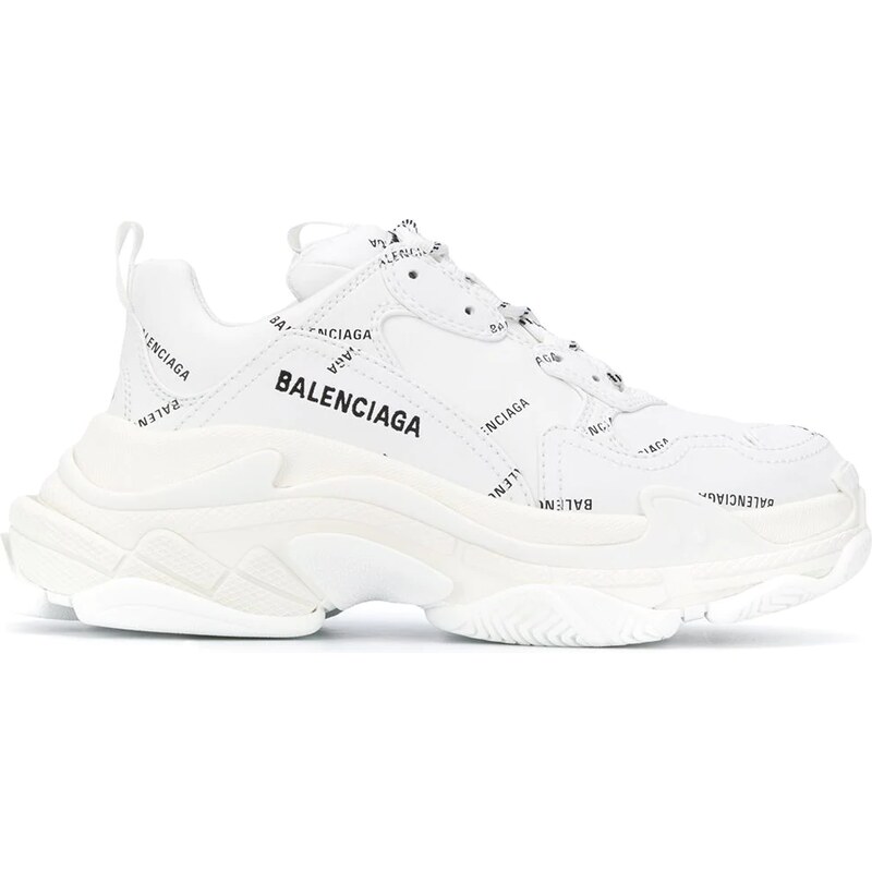 Balenciaga sneakers triple s - di colore bianco farfetch lacci bianco -  Stileo.it